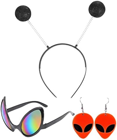Vanzack Party Glasses Headband Earrings Halloween Costume Accessory Set