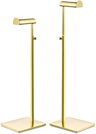 Gold Set of 2 Adjustable Height Purse Display Stand