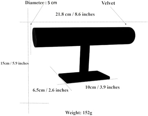 Comelyjewel Set of 2 Black Velvet Bracelet Holder