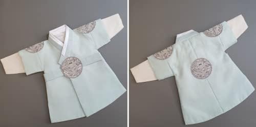 Korean Mint Boy Hanbok 100 Days to 10 Yr Old Traditional Dress