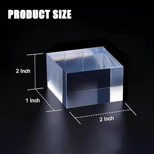10 Piece Clear Acrylic Square Display Stand Set