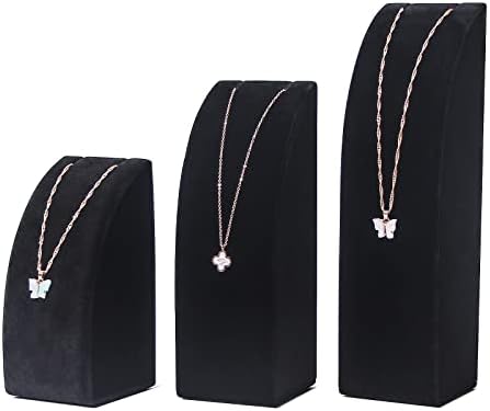 3Pcs Set Velvet Jewelry Display Stand Organizer For Selling Necklaces Chains