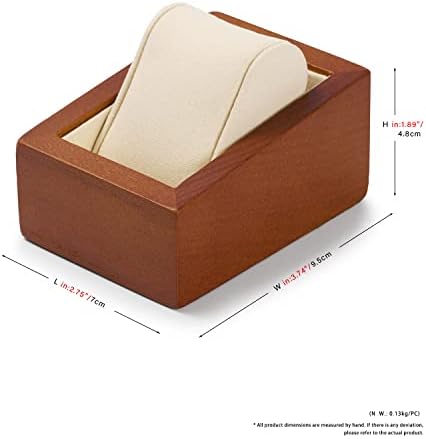 Oirv Solid Wood Double Watch Display Stand with Pillow