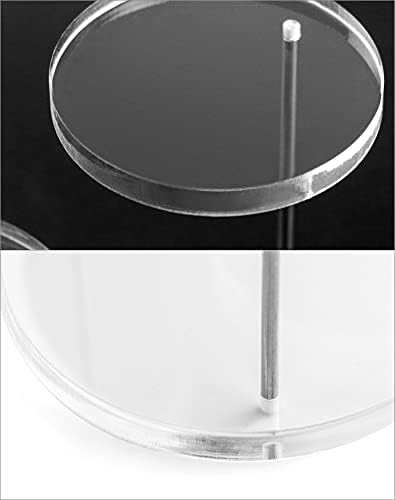 QWORK 3 Tier Acrylic Jewelry Display Riser Stand 4 Pack Clear