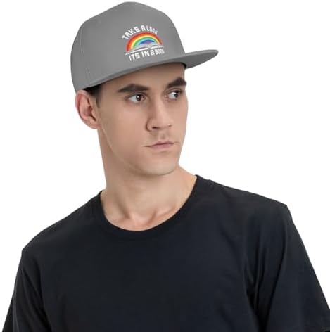 Take A Look Its In A Book Trucker Hat Fashion Flat Bill Adjustable Baseball Cap