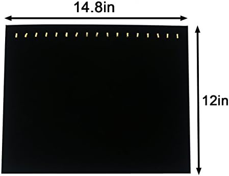 Tinsow 147 Inch x 12 Inch 17 Hook Jewelry Tray Display Organizer