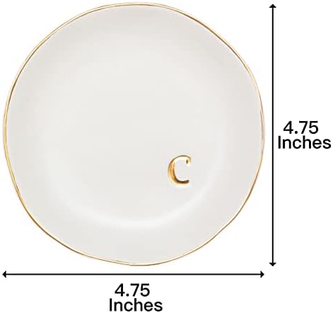 Collective Home Ceramic Jewelry Tray 475 White Surface