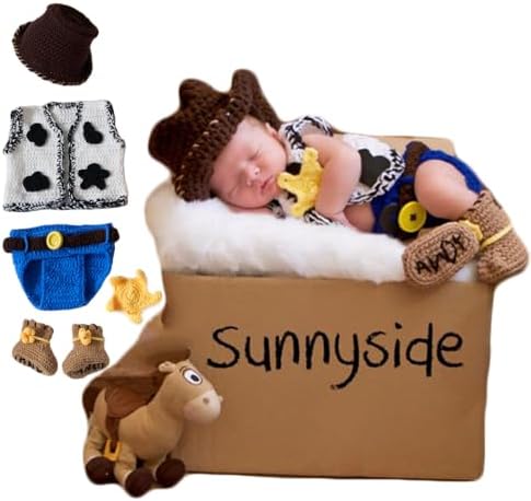 Vemonllas Newborn Cowboy Photography Props Set
