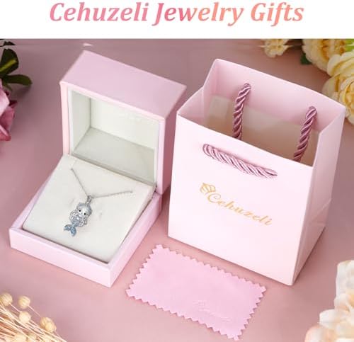 Elegant Mermaid Necklace 925 Sterling Silver