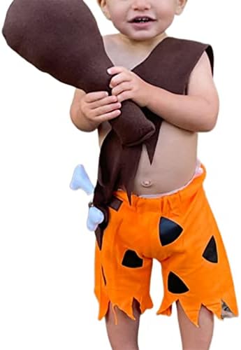 FIOMVA Toddler Caveman Halloween Costume Set 3pcs