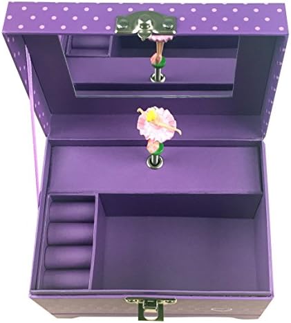 Ballerina Music Box Purple Heart Design
