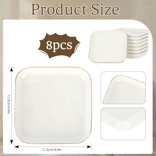 8 Pcs Ceramic Jewelry Tray 44 in Storage Organizer for Women