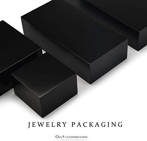 Oirlv Minimalist Jewelry Display Stand Organizer Black Square Holder