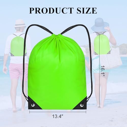 NACHLYNN 12-Piece Drawstring Sports Bag Gym Tote Pack