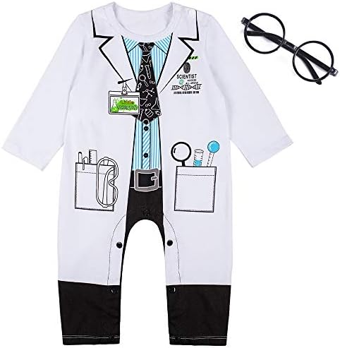 LENSOUS Baby Boys Doctor Costume Bodysuit