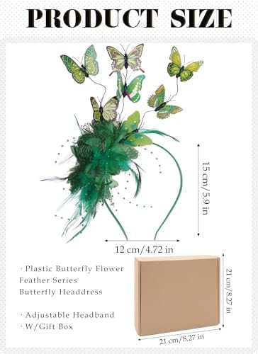Butterfly Fascinators Hat for Women - 2025 Derby Flower Headband