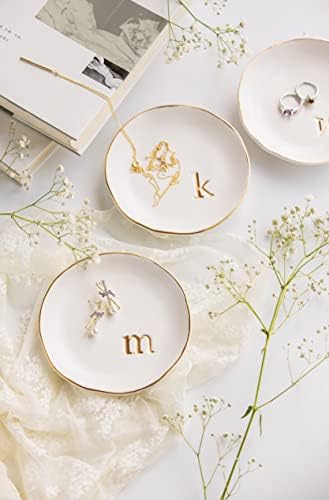 Collective Home Ceramic Jewelry Tray 475 White Surface