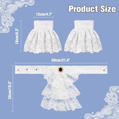 Victorian Lace Jabot and Cuffs Set for Costume Parties