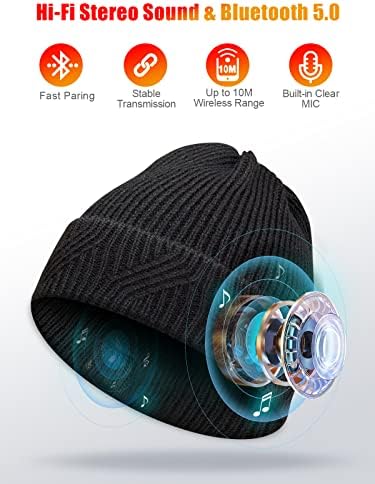 UNBON Bluetooth Beanie for Men with Headphones
