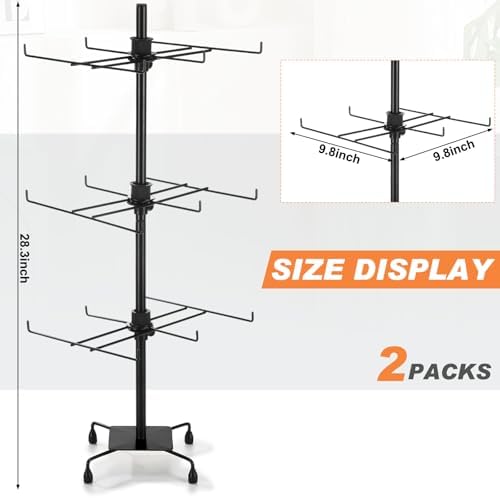 2 Pcs Adjustable Metal Jewelry Display Stand with Hooks 1