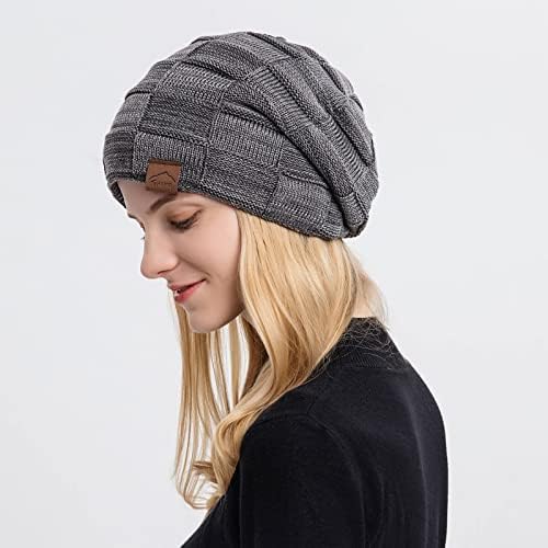 Winter Warm Chunky Soft Beanie Hat for Men and Women