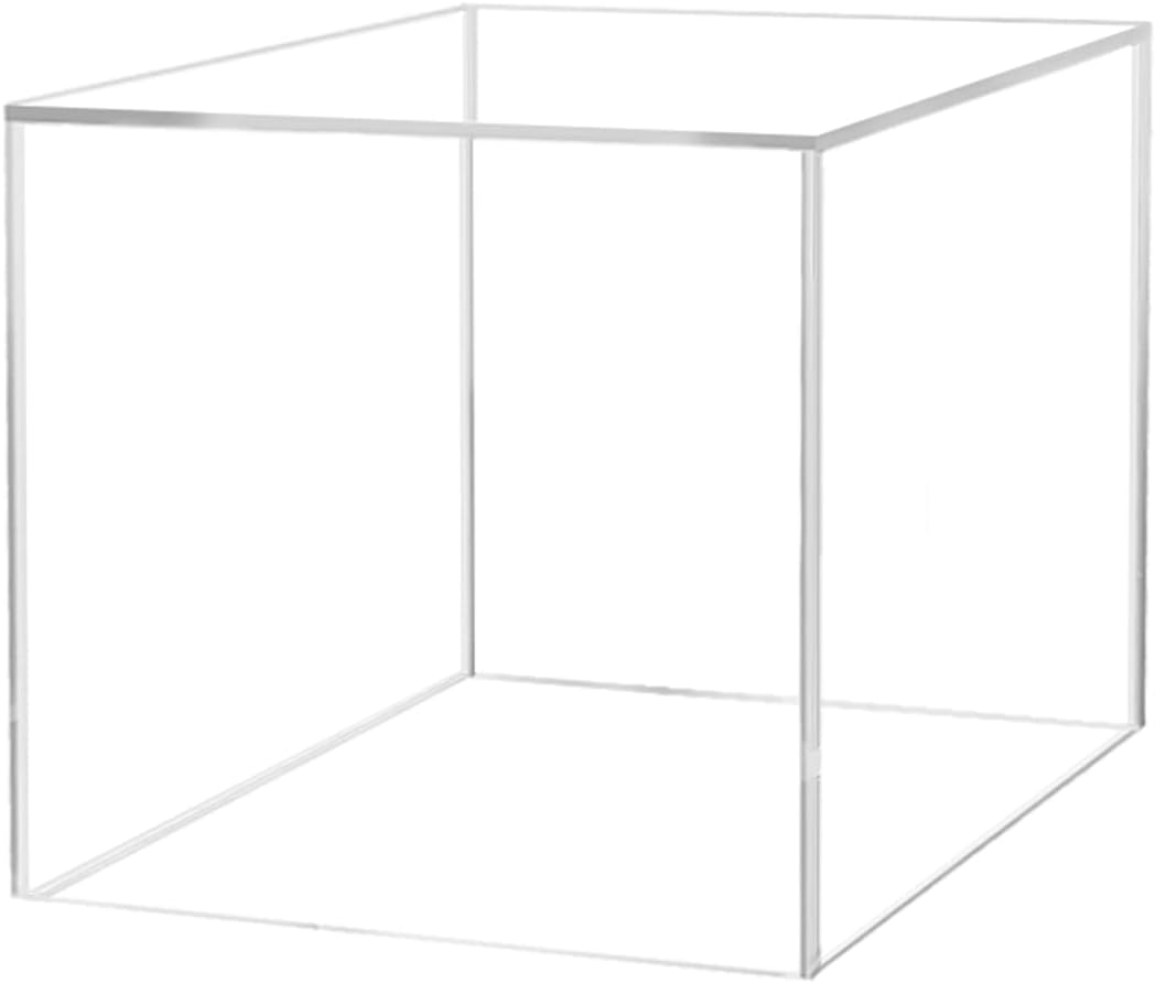 9 Inch Acrylic Display Riser Box No Lid Clear Square Jewelry Box Storage Platform