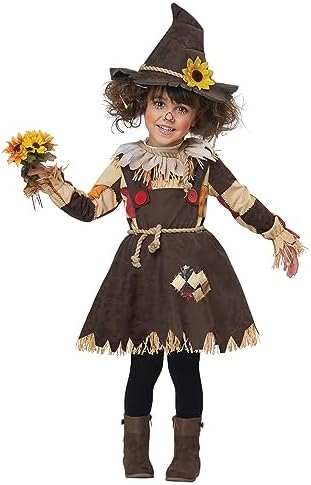 Girls Toddler Scarecrow Costume with Fringe Collar