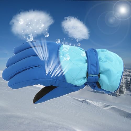 Winter Windproof Warm Gloves for Boys and Girls Outdoor Skating Snow Ski Gloves Snowboarding Kids Gloves Stylish
