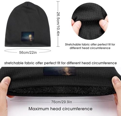 bttllke Unisex Fleece Lined Winter Beanie Hat 1