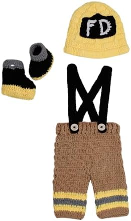 Matissa Newborn Baby Crochet Costume Hats and Outfits Little Firefighter