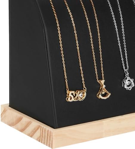 PU Cambered Necklace Display Stand for Women Black