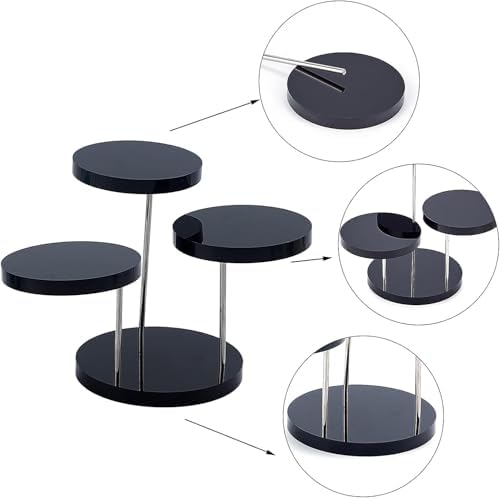 Fingerinspire 3 Tier Black Acrylic Jewelry Display Stand