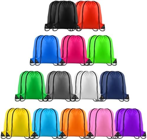 NACHLYNN 28 Piece Drawstring Backpack Set 14 Colors