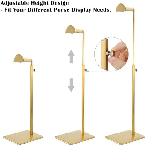 Hipiwe Gold Metal Handbag Stand with Adjustable Height