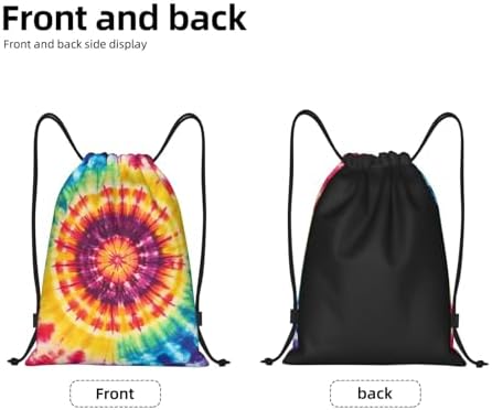 Colorful Pattern Drawstring Backpack - Sports Gym Bag for Women Men