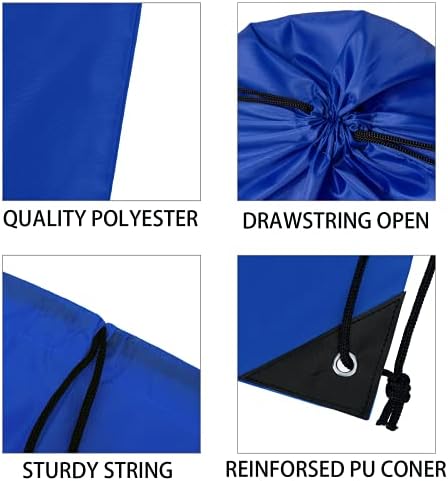 Vorspack Drawstring Backpacks 10 Pack Blue