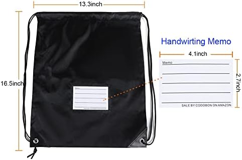 20 Pcs Black Drawstring Bags for Travel Gym Sport