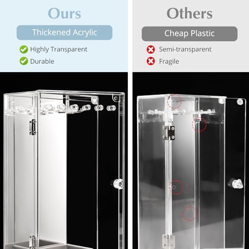Lolalet Clear Mirror Jewelry Holder Organizer