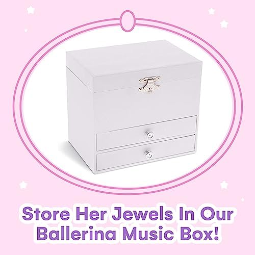 Jewelkeeper Musical Ballerina Jewelry Box with 2 Drawers