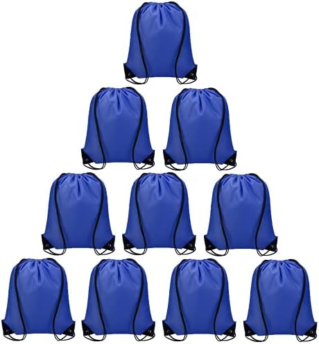 Vorspack Drawstring Backpacks 10 Pack Blue