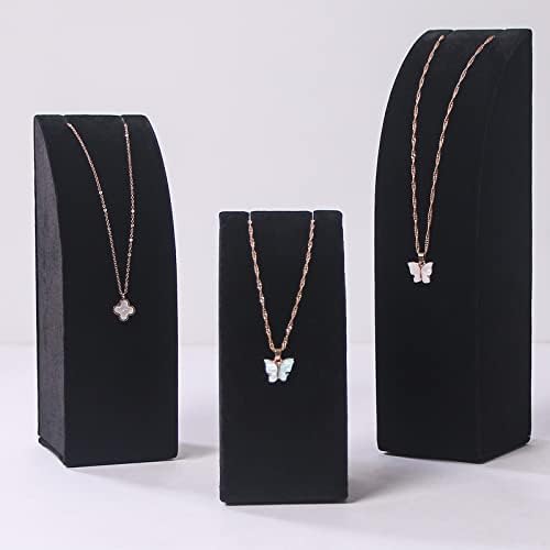 3Pcs Set Velvet Jewelry Display Stand Organizer For Selling Necklaces Chains