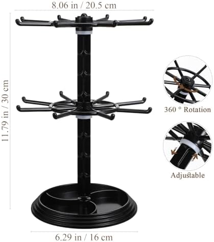 2 Tier Jewelry Stand Black Keychain Holder