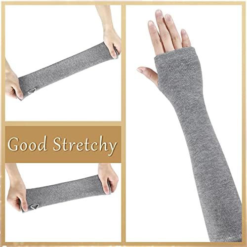 Bememo 3 Pair Fingerless Gloves for Women Winter Arm Warmers