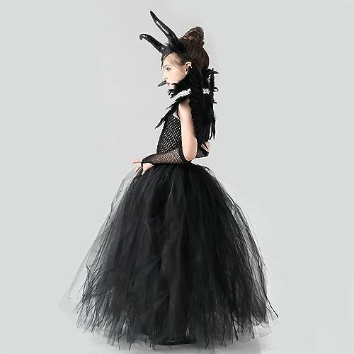 IBTOM Castle Halloween Witch Costume for Girls Kids