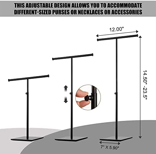 Tabletop Purse Display Stand Set of Two Black