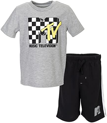 MTV Big Boys Graphic T-Shirt Mesh Shorts Set