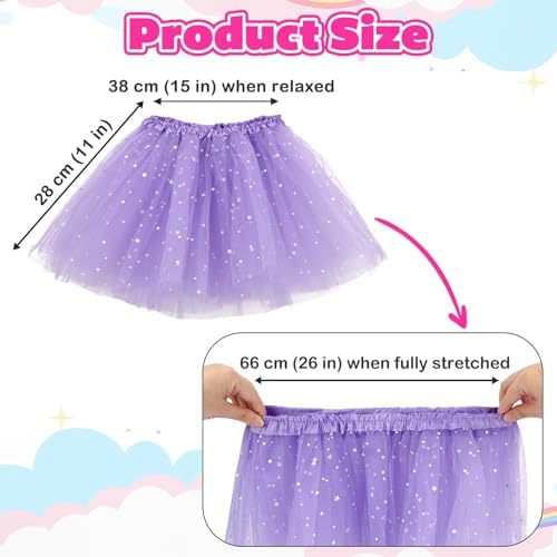 Kilofly 6pc Girls Ballet Tutu Birthday Party Favor Dress Skirt Set
