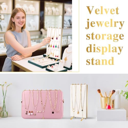 3 Pcs Velvet Jewelry Display Stand for Vendors