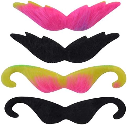 96pcs Self Adhesive Fake Mustaches and Beards for Halloween and Party
