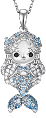 Elegant Mermaid Necklace 925 Sterling Silver